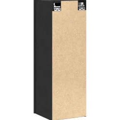 vidaXL Wand TV Kast 30,5 x 30 x 90 cm Zwart Eiken Bewerkt hout