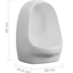 vidaXL Wandurinoir met spoelklep keramiek wit