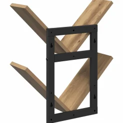 vidaXL Wand Vlonderschap Artisanaal eiken 43 x 15 x 47 cm Bewerkt hout