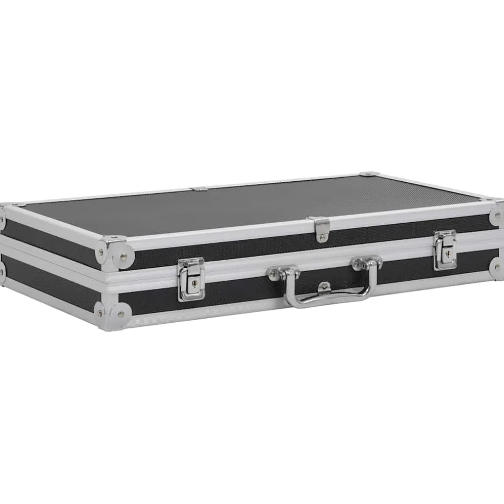 vidaXL Wapenkoffer aluminium ABS zwart