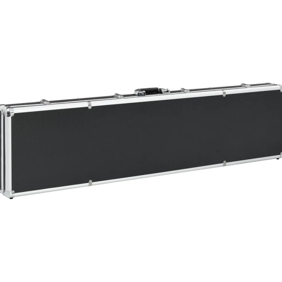 vidaXL Wapenkoffer 134x35x12 cm aluminium zwart