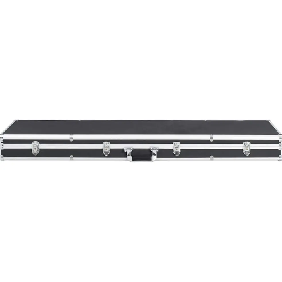 vidaXL Wapenkoffer 134x35x12 cm aluminium zwart