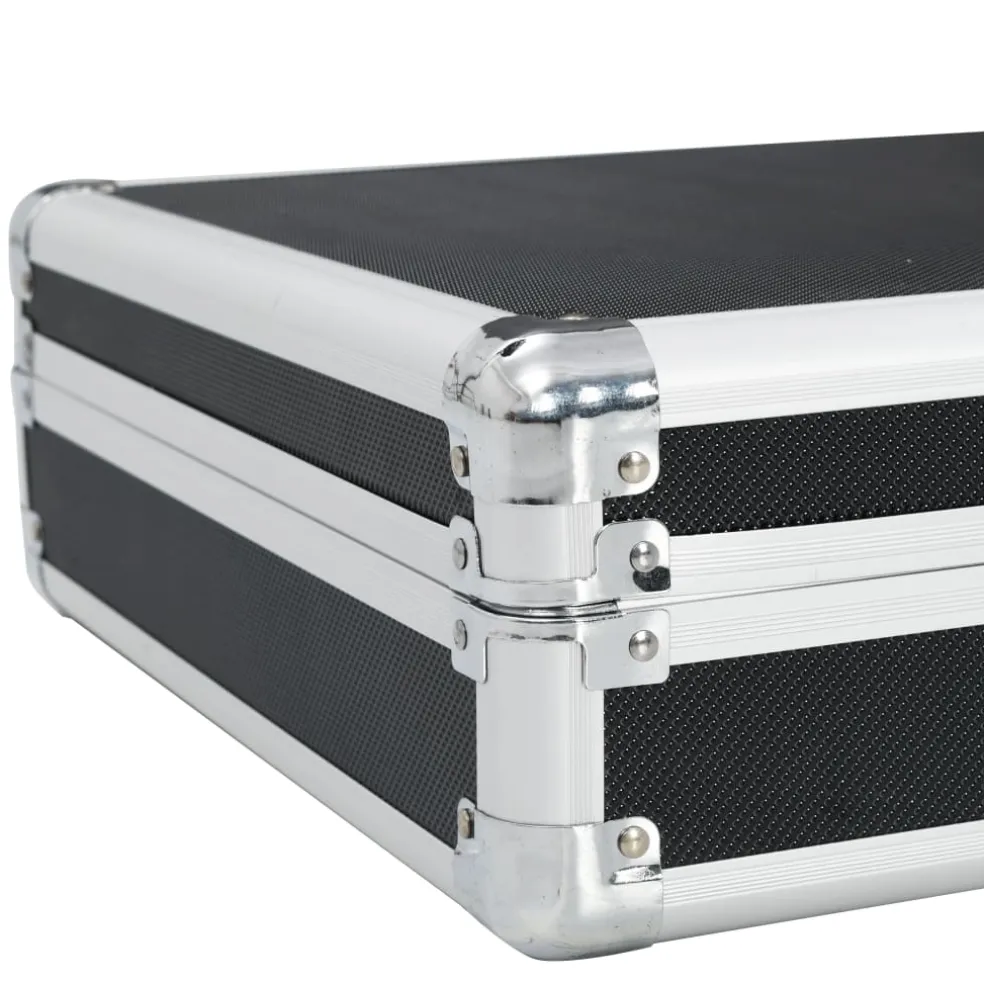vidaXL Wapenkoffer 134x35x12 cm aluminium zwart