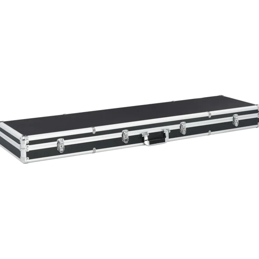 vidaXL Wapenkoffer 134x35x12 cm aluminium zwart