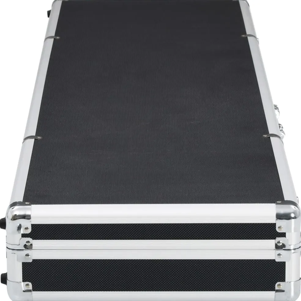 vidaXL Wapenkoffer 134x35x12 cm aluminium zwart