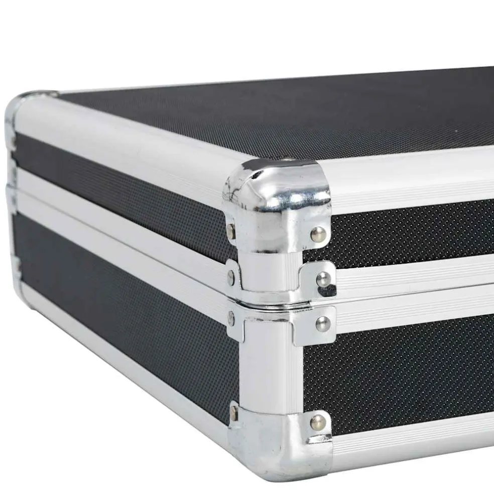 vidaXL Wapenkoffer 134x35x12 cm aluminium zwart