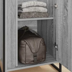 vidaXL Warderobe Grijs Sonoma 50 x 50 x 200 cm Bewerkt hout