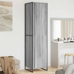 vidaXL Warderobe Grijs Sonoma 50 x 50 x 200 cm Bewerkt hout