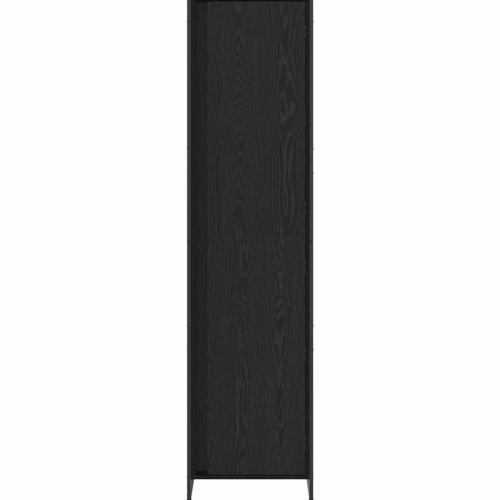 vidaXL Warderobe Zwart Eiken 50 x 50 x 200 cm Bewerkt hout