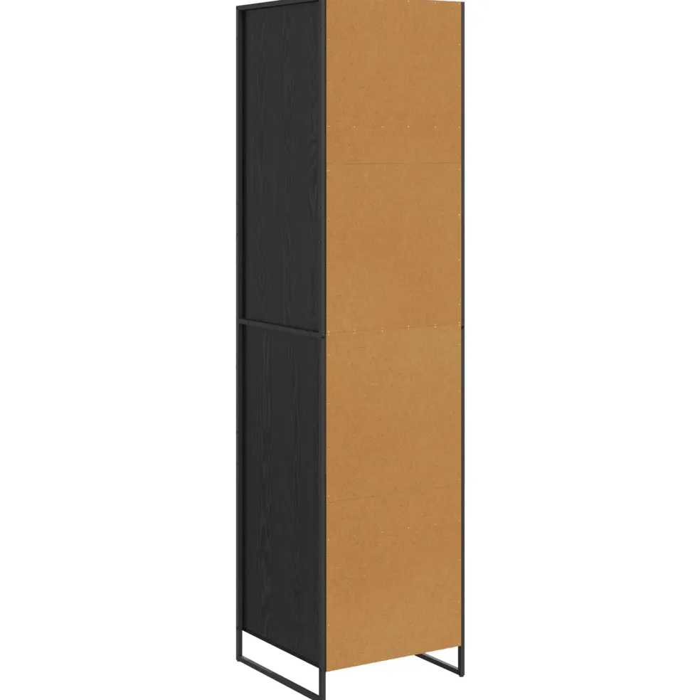 vidaXL Warderobe Zwart Eiken 50 x 50 x 200 cm Bewerkt hout