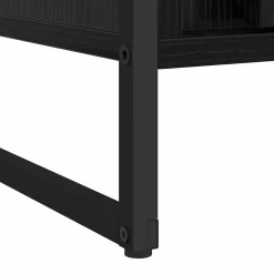 vidaXL Warderobe Zwart Eiken 50 x 50 x 200 cm Bewerkt hout
