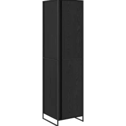 vidaXL Warderobe Zwart Eiken 50 x 50 x 200 cm Bewerkt hout