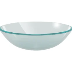 vidaXL Wasbak gehard glas 42 cm matglas