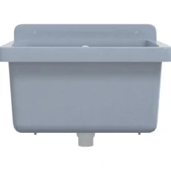 vidaXL Wasbak wandgemonteerd 40x40x24 cm hars grijs