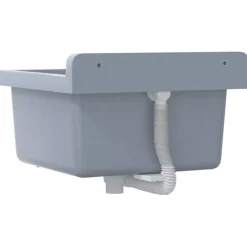 vidaXL Wasbak wandgemonteerd 40x40x24 cm hars grijs