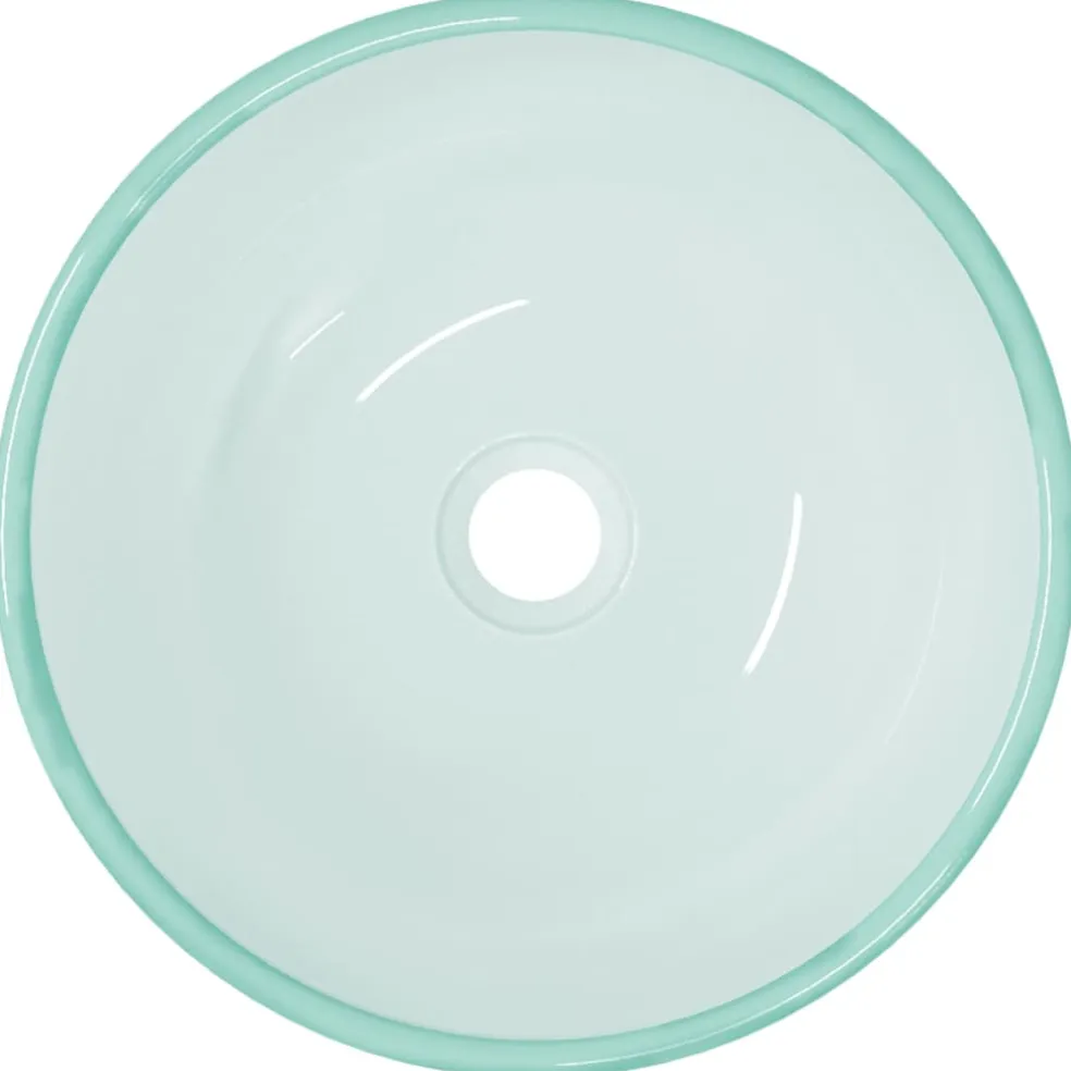vidaXL Wasbak 35x12 cm gehard glas mat
