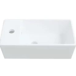 vidaXL Wasbak 48x25x15 cm keramiek wit