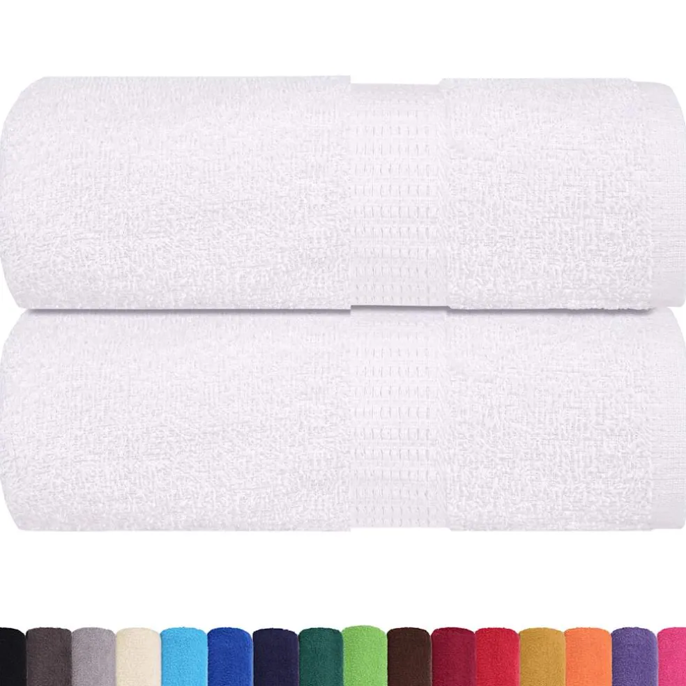 vidaXL Washandjes FROGN 2 st 15x21 cm 360 g/m² wit
