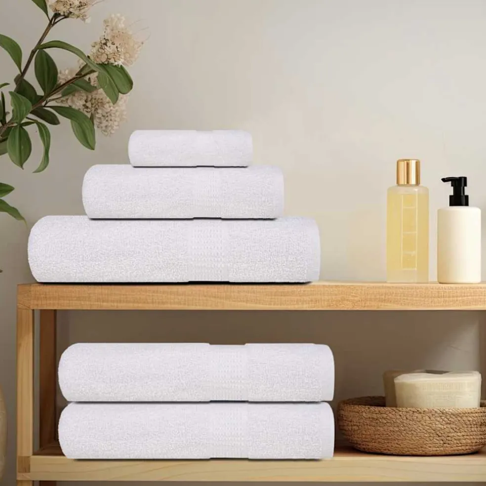 vidaXL Washandjes FROGN 2 st 15x21 cm 360 g/m² wit