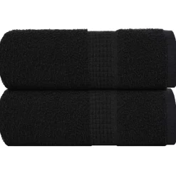 vidaXL Washandjes FROGN 2 st 30x30 cm 360 g/m² zwart