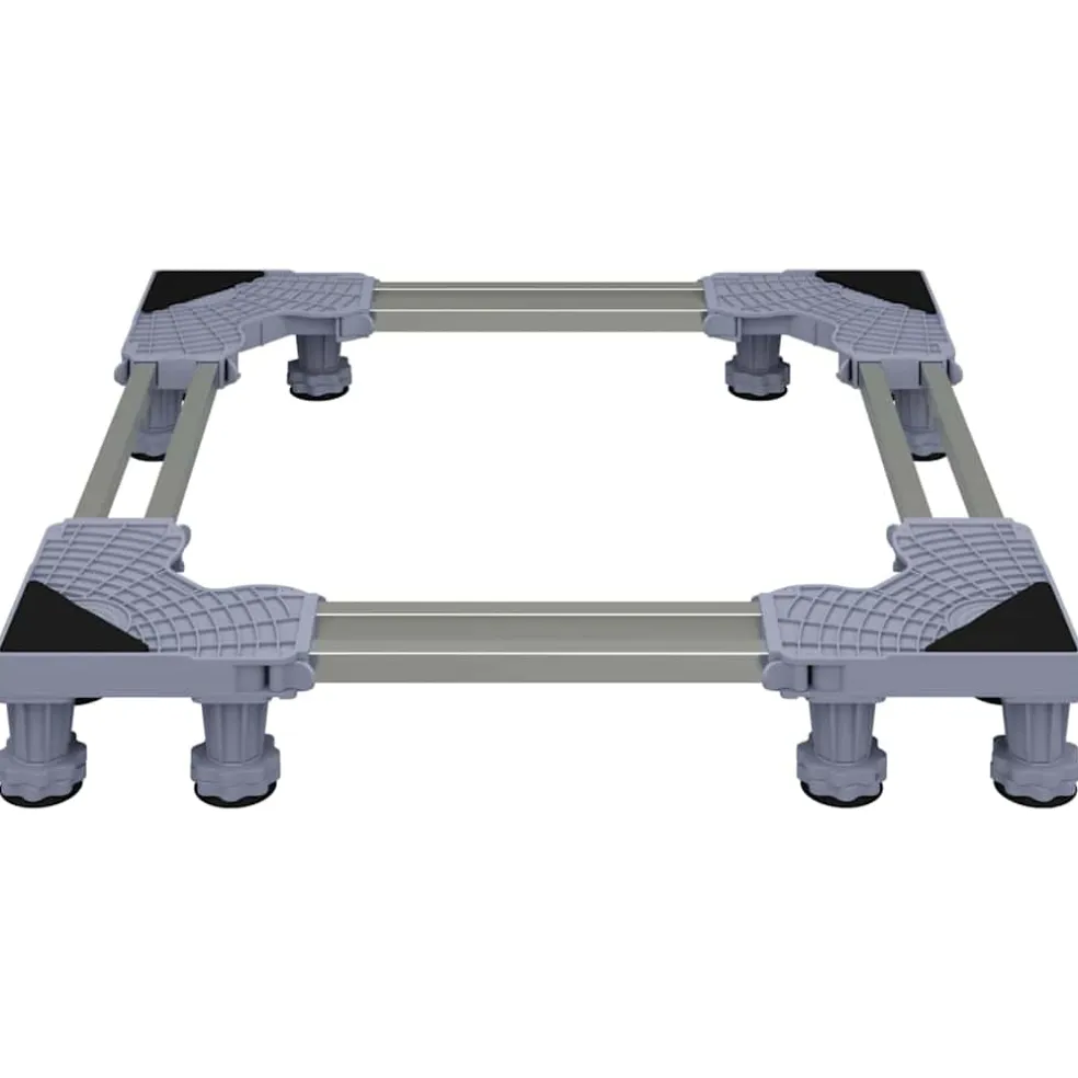 vidaXL Wasmachinebasis Grijs 67 x 67 x 12 cm Roestvrij staal