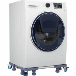 vidaXL Wasmachinebasis Grijs 66 x 66 x 12 cm Roestvrij staal
