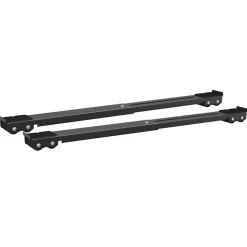 vidaXL Wasmachinebasis 2 st Zwart 72 x 5 x 4,5 cm Roestvrij staal