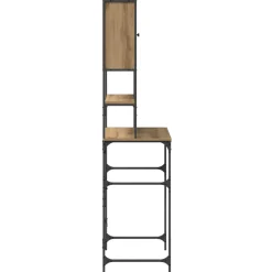 vidaXL Wasmachinekast Artisanaal eiken 68 x 48,5 x 194 cm Bewerkt hout