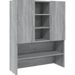 vidaXL Wasmachinekast bewekrt hout grijs sonoma eikenkleurig