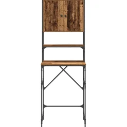 vidaXL Wasmachinekast Oud hout 68 x 48,5 x 194 cm Bewerkt hout