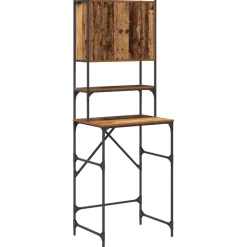 vidaXL Wasmachinekast Oud hout 68 x 48,5 x 194 cm Bewerkt hout
