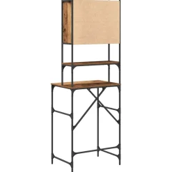 vidaXL Wasmachinekast Oud hout 68 x 48,5 x 194 cm Bewerkt hout