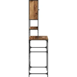 vidaXL Wasmachinekast Oud hout 68 x 48,5 x 194 cm Bewerkt hout