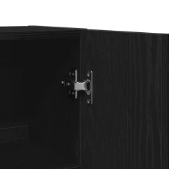 vidaXL Wasmachinekast 2 st Zwart eiken 70,5 x 71,5 x 181,5 cm