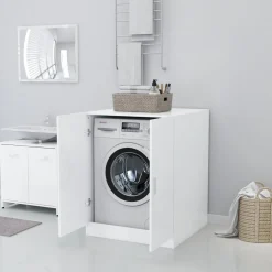 vidaXL Wasmachinekast wit