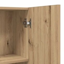 vidaXL Wasmachinekast 64x25,5x190 cm artisanaal eikenkleur