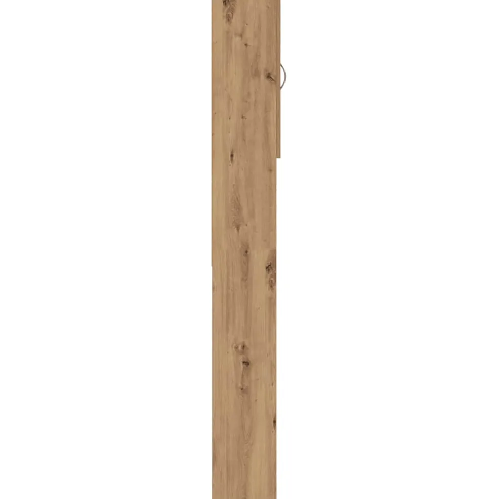 vidaXL Wasmachinekast 64x25,5x190 cm artisanaal eikenkleur