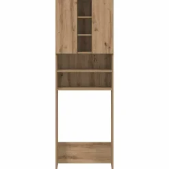 vidaXL Wasmachinekast 64x25,5x190 cm artisanaal eikenkleur
