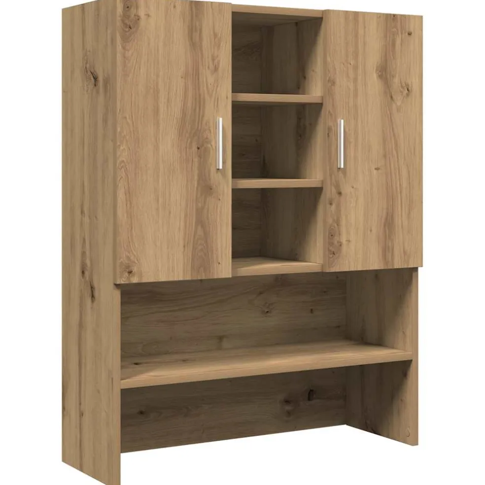 vidaXL Wasmachinekast 70,5x25,5x90 cm artisanaal eikenkleur