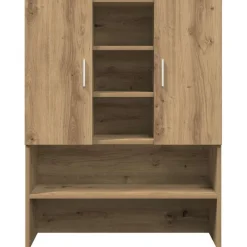 vidaXL Wasmachinekast 70,5x25,5x90 cm artisanaal eikenkleur