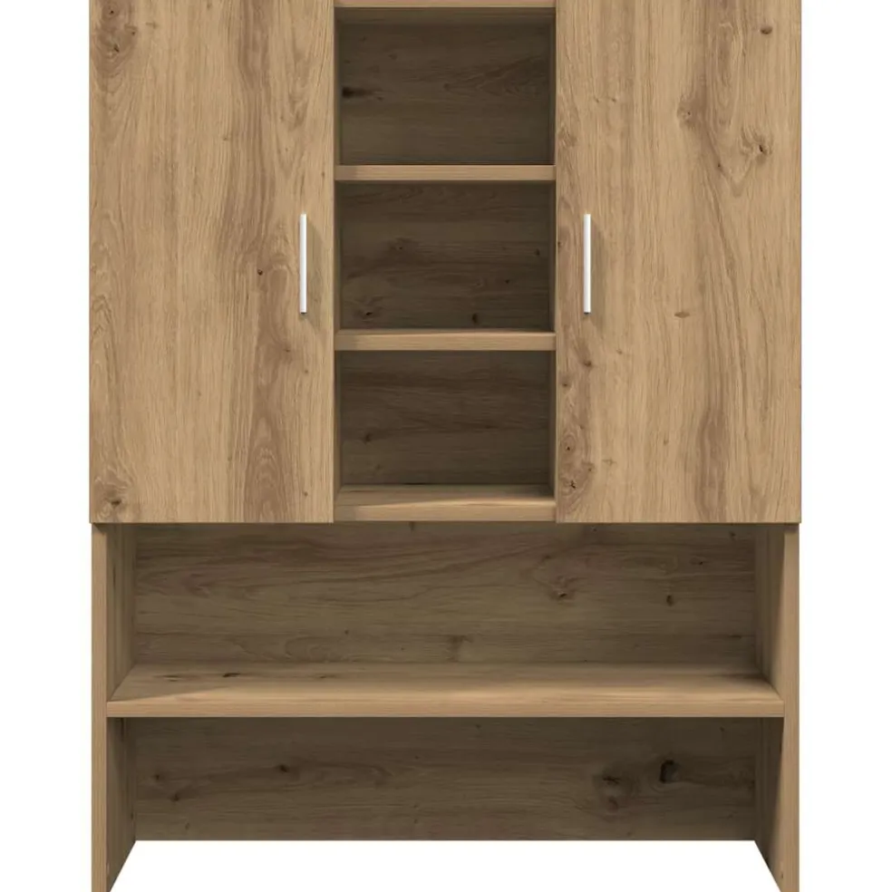 vidaXL Wasmachinekast 70,5x25,5x90 cm artisanaal eikenkleur