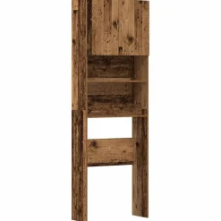 vidaXL Wasmachinekast 64x24x190 cm bewerkt hout oud houtkleurig