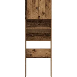 vidaXL Wasmachinekast 64x24x190 cm bewerkt hout oud houtkleurig