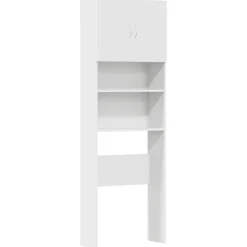 vidaXL Wasmachinekast 64x24x190 cm bewerkt hout wit