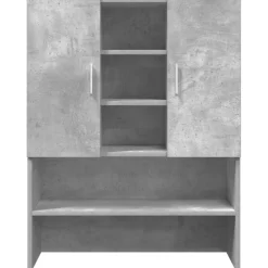 vidaXL Wasmachinekast 70,5x25,5x90 cm betongrijs
