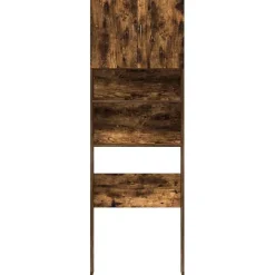 vidaXL Wasmachinekast 64x24x190 cm bewerkt hout gerookt eikenkleurig