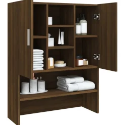 vidaXL Wasmachinekast 70,5x25,5x90 cm bruin eikenkleur