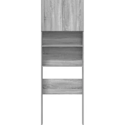 vidaXL Wasmachinekast 64x24x190 cm bewerkt hout grijs sonoma eikenkl