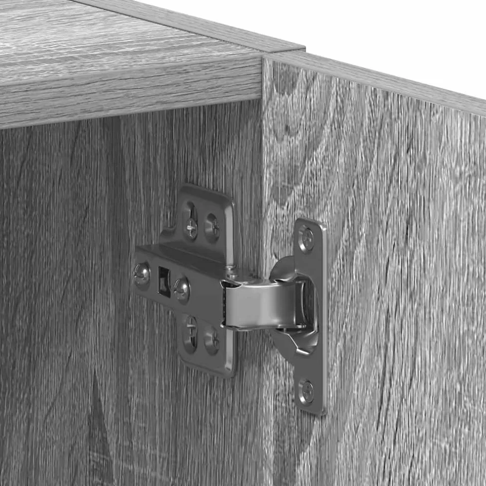 vidaXL Wasmachinekast 64x24x190 cm bewerkt hout grijs sonoma eikenkl