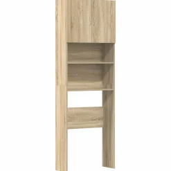vidaXL Wasmachinekast 64x24x190 cm bewerkt hout en sonoma eikenkleurig
